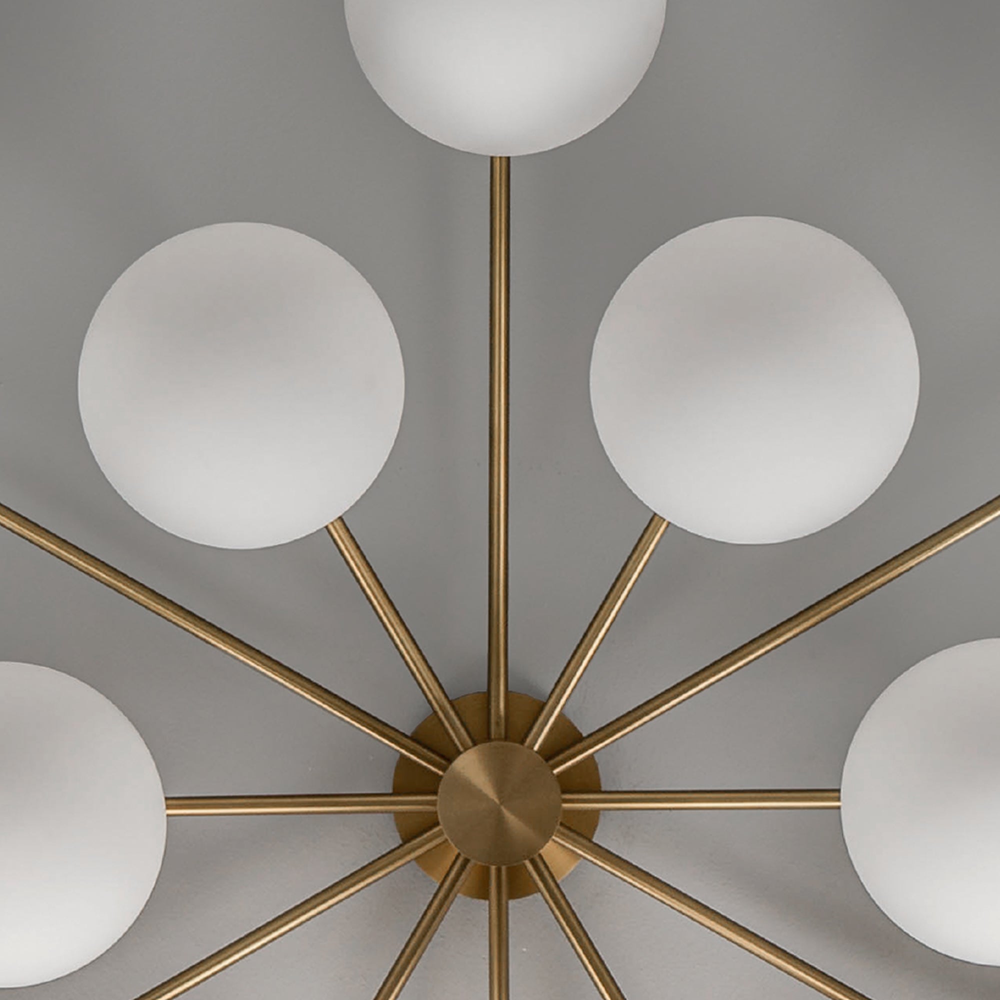 Schwung Orion Round Burnished Brass Ceiling Light